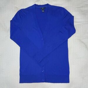 GAP Women's Royal‎ Blue Lightweight Vneck Cardigan Sweater